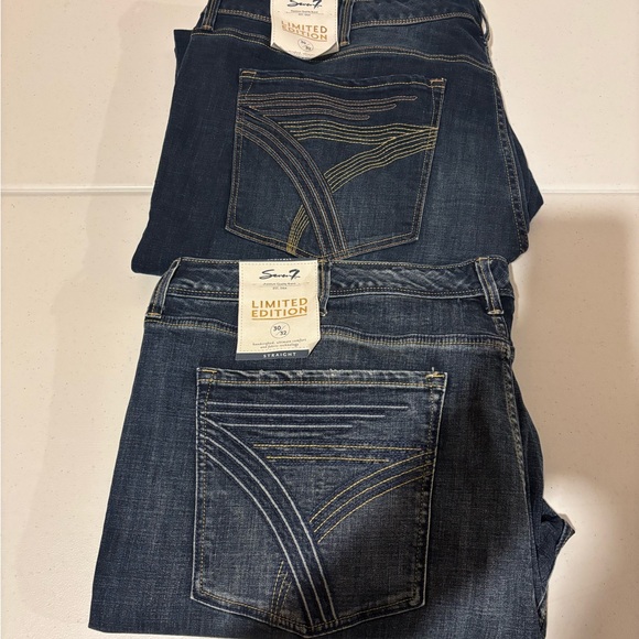 Seven 7 High Rise Straight Leg Blue Denim Jeans Women’s Plus Size 30/32 - Picture 1 of 8